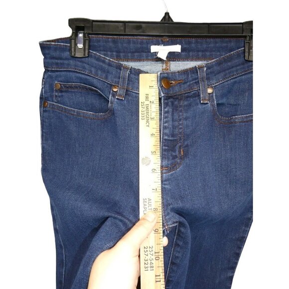 Eileen Fisher Womens Skinny Jeans Size 6 Mid Rise Dark Wash Blue - Picture 6 of 8